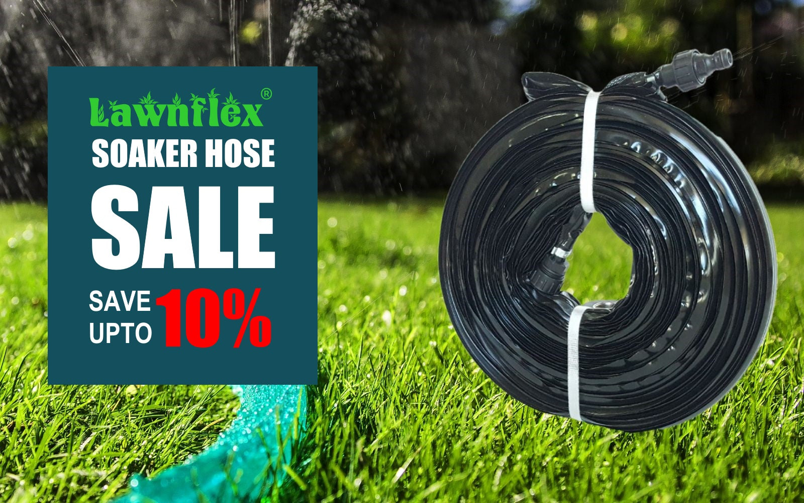 Save 10% on Soaker Hose - Ideal Lawn Sprinkler and Garden Drip Irrigation System Tube