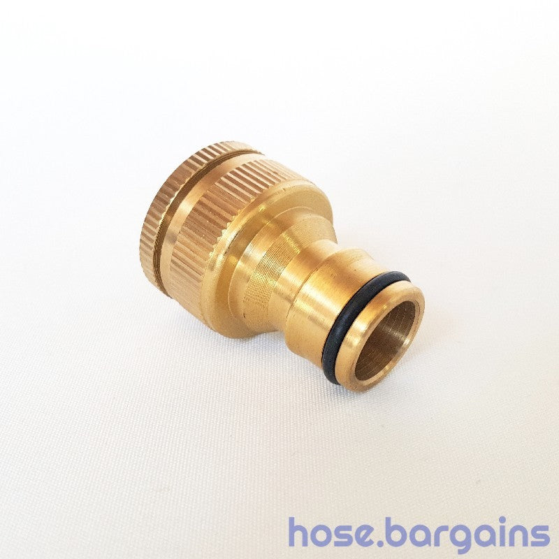 Brass Garden Water Hose Tap Adaptor 18mm 3/4" Adapter Fits 19-25mm 3/4"-1" Taps