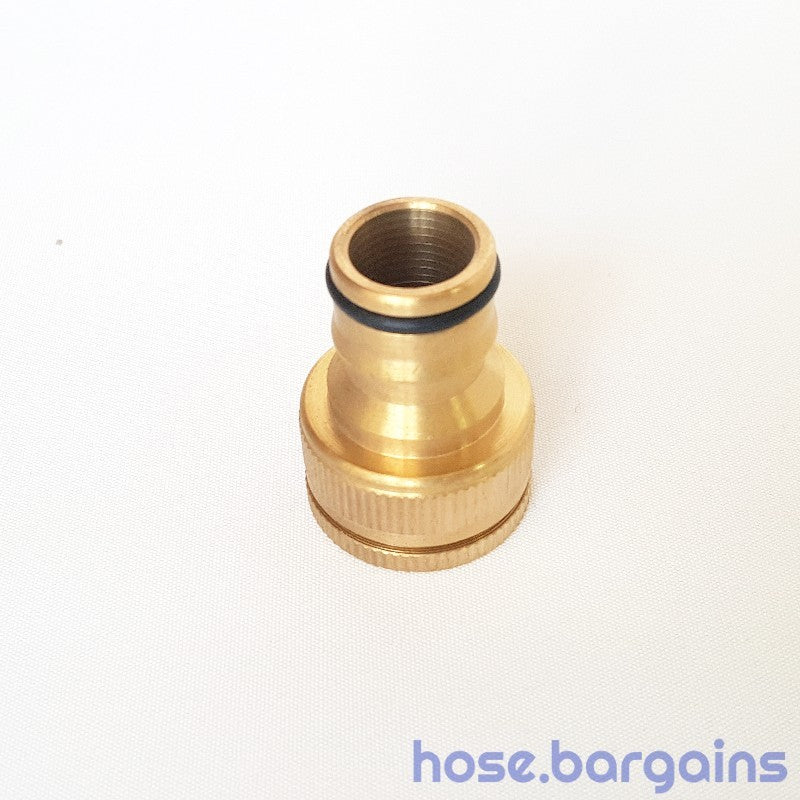 Brass Garden Water Hose Tap Adaptor 18mm 3/4" Adapter Fits 19-25mm 3/4"-1" Taps