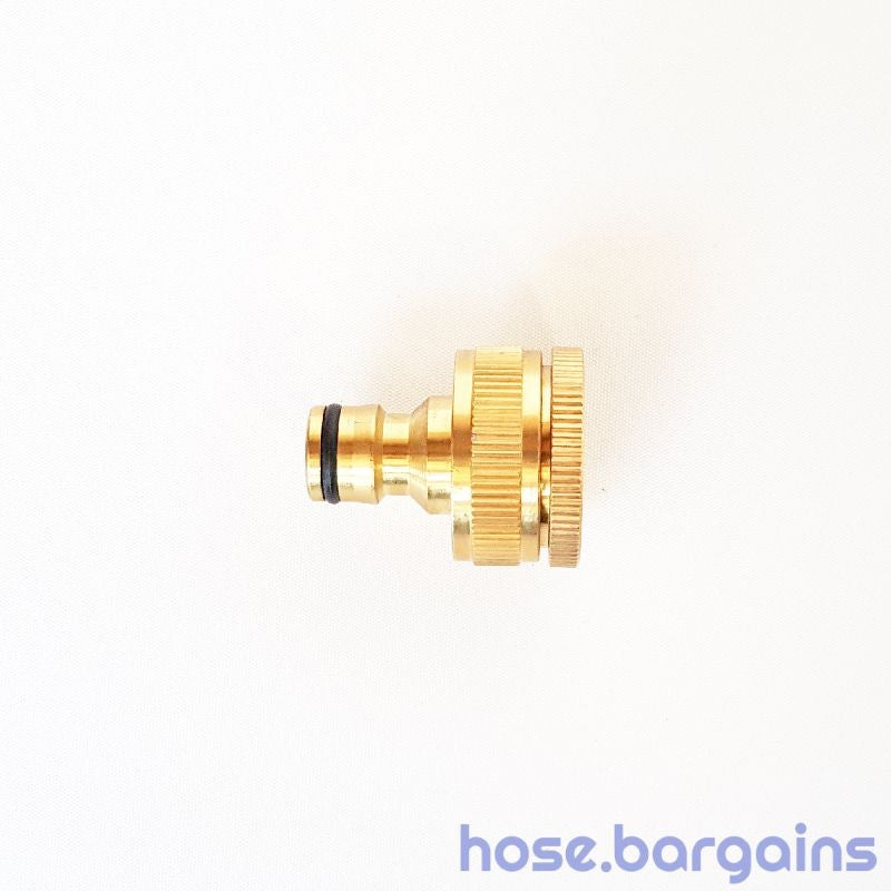 Brass Garden Water Hose Tap Adaptor 12mm 1/2" Adapter Fits 19-25mm 3/4"-1" Taps