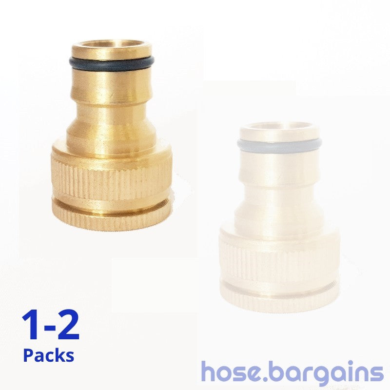 Brass Garden Water Hose Tap Adaptor 18mm 3/4" Adapter Fits 19-25mm 3/4"-1" Taps