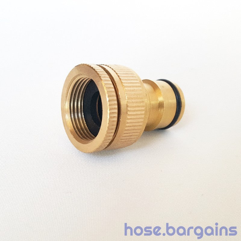 Brass Garden Water Hose Tap Adaptor 18mm 3/4" Adapter Fits 19-25mm 3/4"-1" Taps