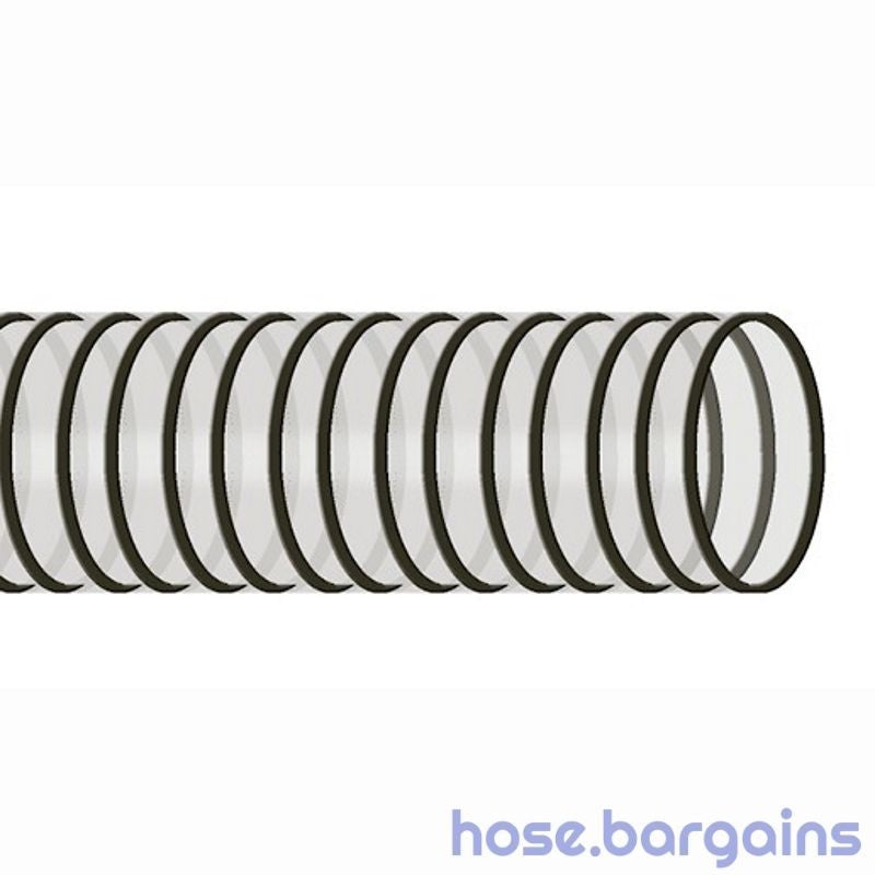 Air Seeder Hose 25mm x 20m 1" Clear Flexible PVC Spiral Suction Vacuum Tube XW