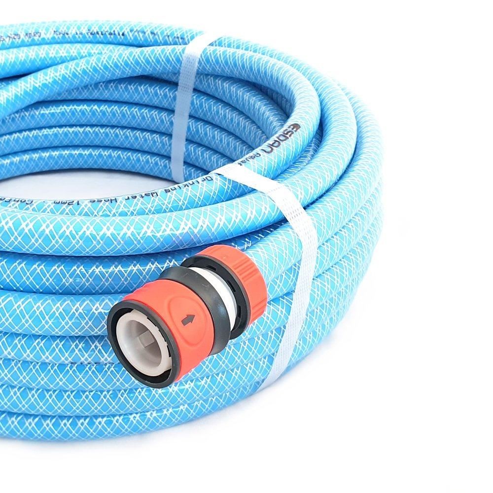 Fitted Drinking Water Hose 100m Food Grade Australian Caravan Boat 6Yr W'ty XW