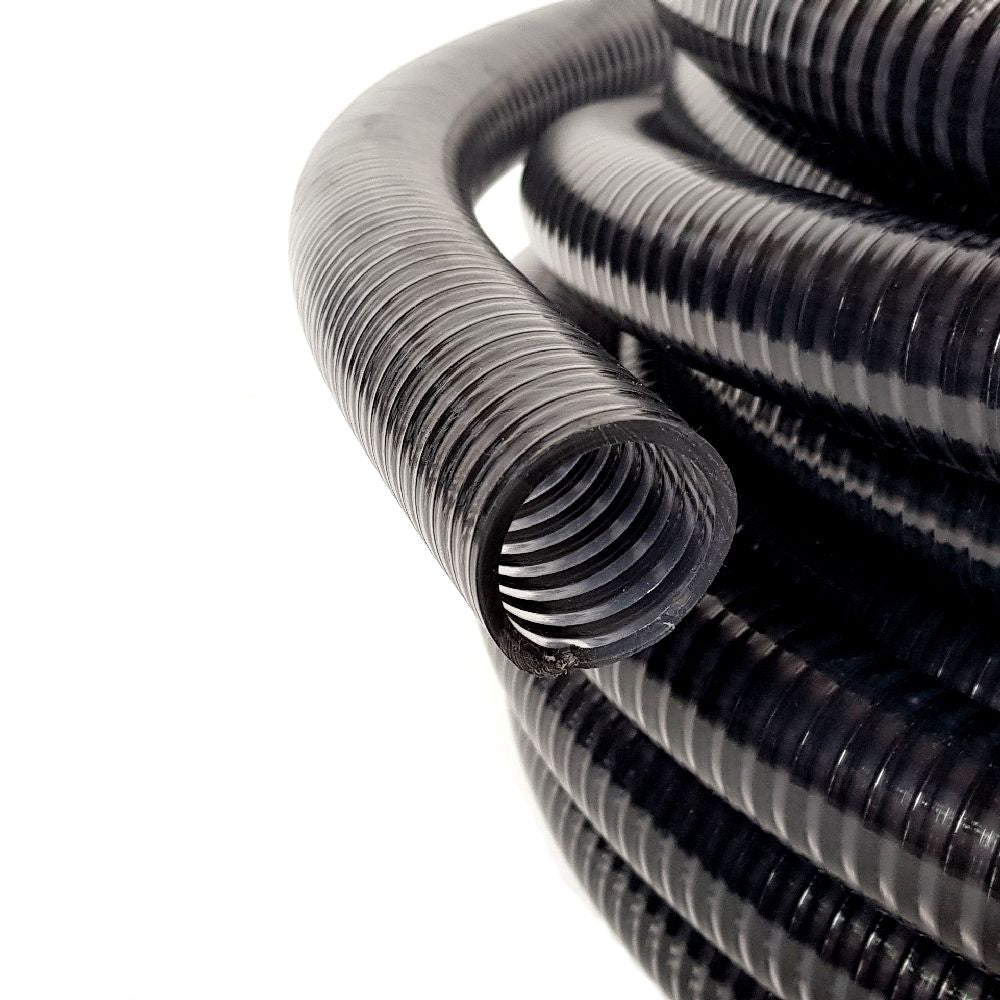 Air Seeder Hose 38mm x 20m - 1 1/2" Clear Flexible PVC Spiral Suction Tube DD - NO RETURNS
